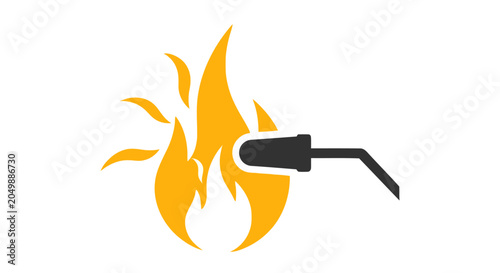 Фотография Flame lighter burning fire ignition.