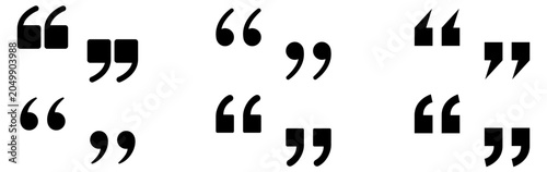 Billede på lærred Set of quotation marks icons
