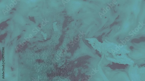 Animated abstract grunge background in turquoise tones with watercolor effect and ink spots. Vintage texture with scuffs and scratches, smooth looping animation for design and backgrounds.