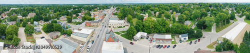 Aerial panorama of Wingham, Ontario, Canada