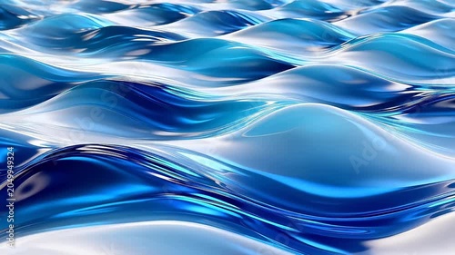 Blue and white wavy liquid surface
