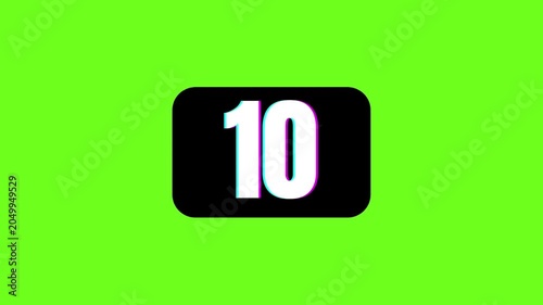 Countdown 0 to 50 Animation, Timer Icon, Count the Number, Counts Digits, Amazing Countdown Time, Green Screen Background, Unique Countdown Video, Simple Art Work	
