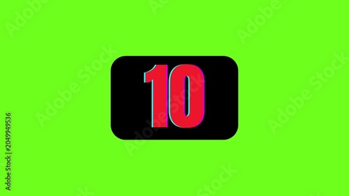Countdown 0 to 50 Animation, Timer Icon, Count the Number, Counts Digits, Amazing Countdown Time, Green Screen Background, Simple Countdown Video, Unique Art Work	