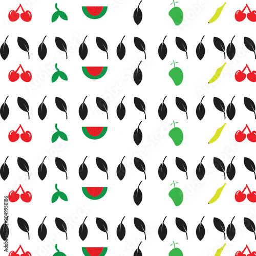 seamless pattern with fruits