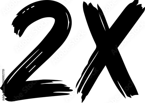 Bild auf Leinwand Double Multiplier Icon 2x