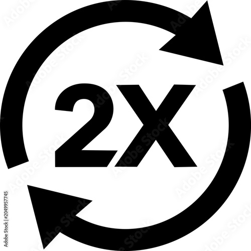 Double Multiplier Icon 2x