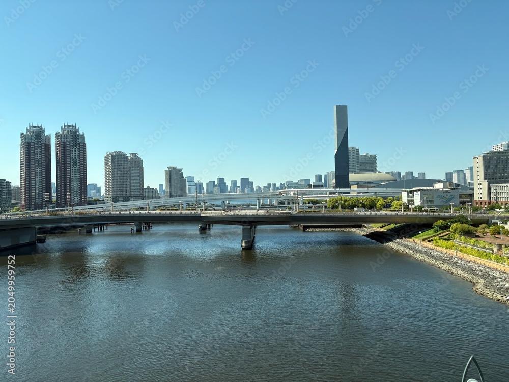 Obraz premium chicago river and bridge