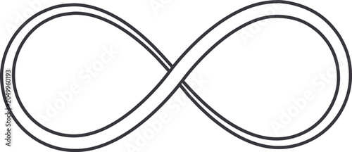 Tableau sur toile Outlined infinity symbol representing endless, timeless, and everlasting concept