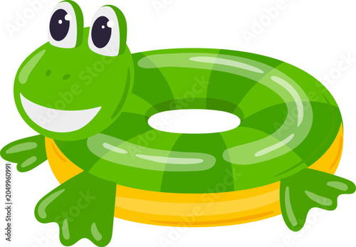 Happy frog floaty inflatable swimming ring for summer fun