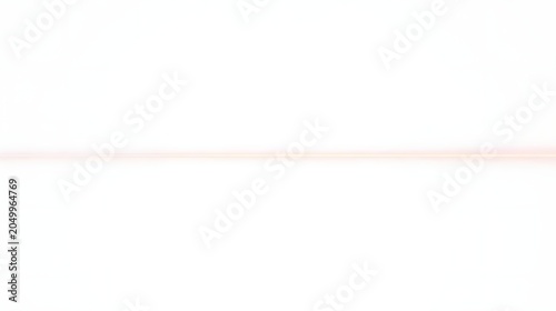 Precision laser beam cutting through space with glowing edges on bright white background