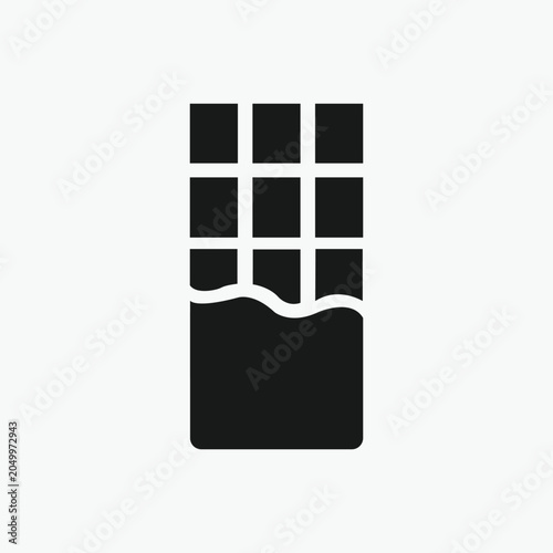 Chocolate Bar, Dark Chocolate Silhouette