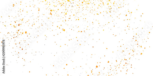 Abstract golden glitter particles falling and floating in the air