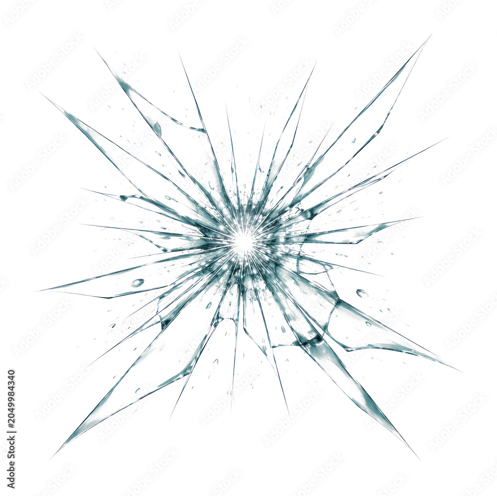 Fototapeta premium PNG Shattered glass abstract art