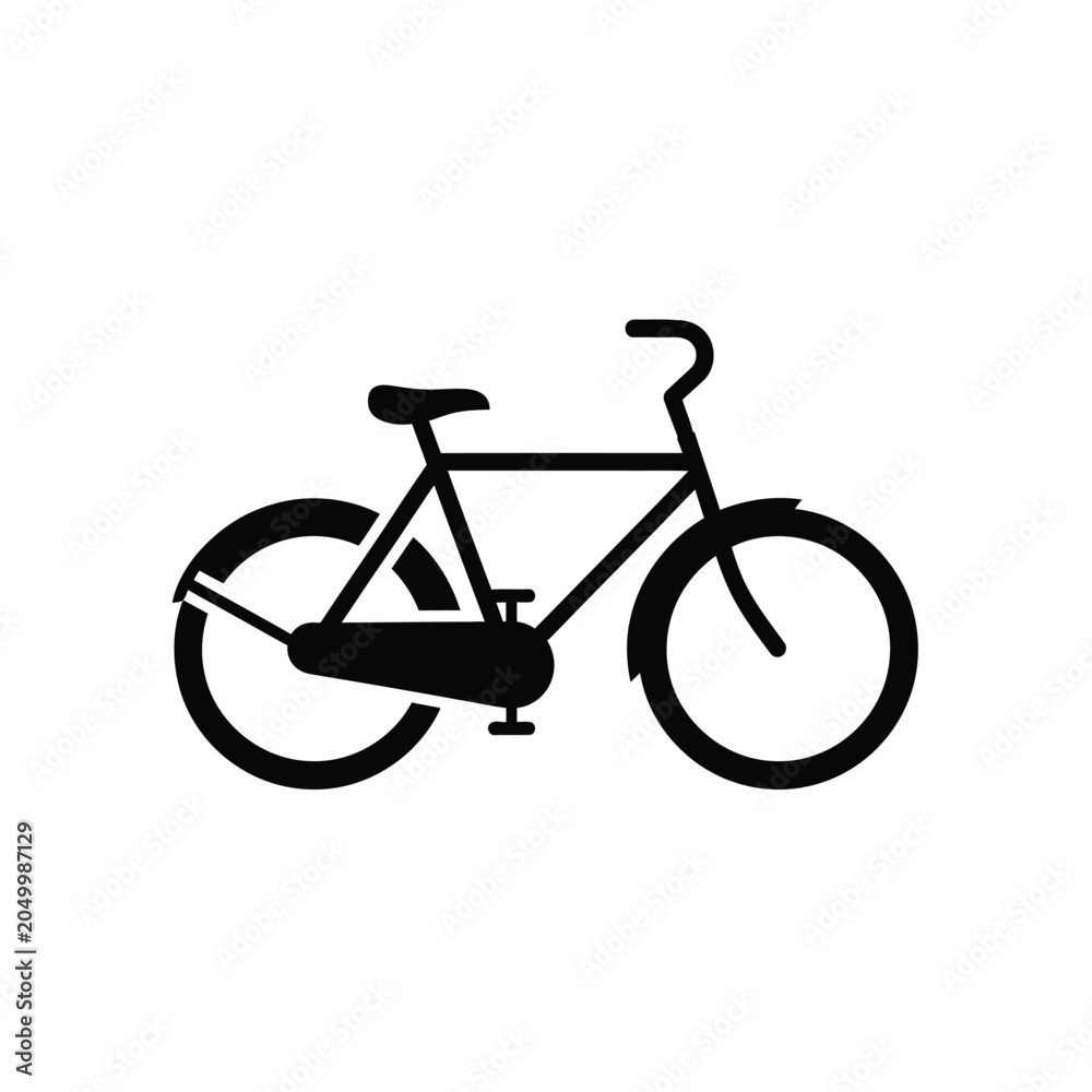 Fototapeta premium Classic Bicycle Side View Silhouette