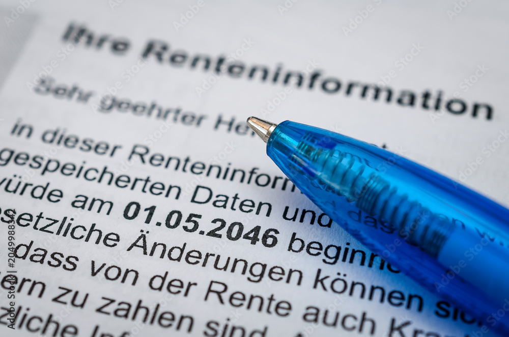 Obraz premium Rentenversicherung Bund Deutschland