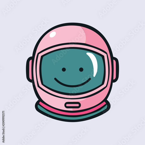 Cute and funny cartoon animation of people wearing space suits