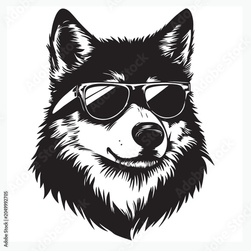 vector illustration of a wolf