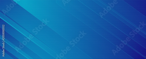 Gradient blue background, with diagonal stripes pattern