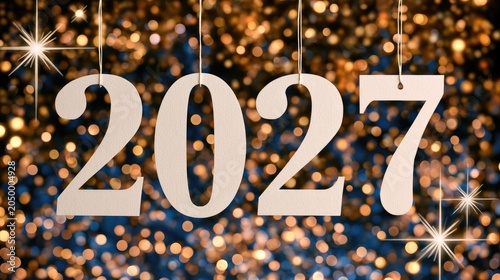 2027 New Year celebration card design