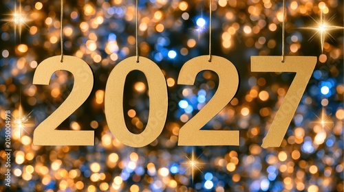 2027 New Year celebration card design