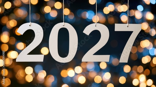 2027 New Year celebration card design