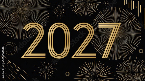 Vector Art of 2027 New Year Celebration