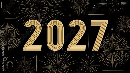 Vector Art of 2027 New Year Celebration