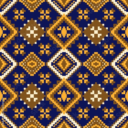 seamless pattern with pixel art 