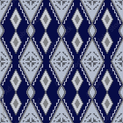 seamless pattern with pixel art 