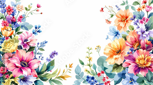 Foto Romantic Blossom Border Offering a Beautiful Setting for Meaningful Expressions