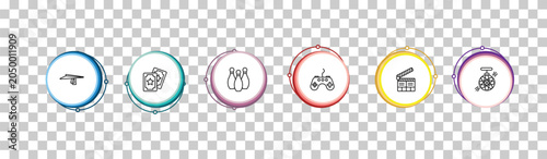 Schilderij op canvas outline icons set - , editable vector for web and mobile