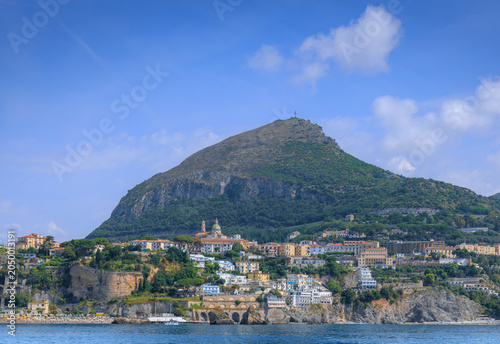 Amalfi Coast, southern Italy: townscape of Vietri sul Mare from sea.