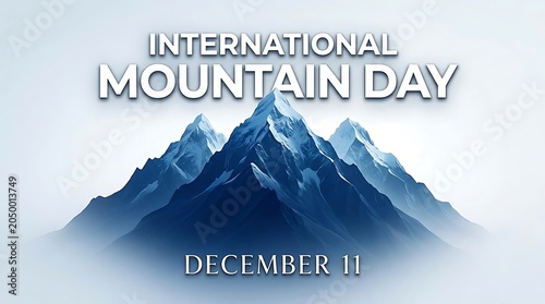 Celebrate international mountain day with stunning snowy peaks and clear skies on december eleventh