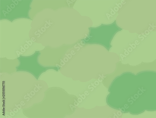 Green Floral Pattern Background, Soft Abstract Flower Shapes with Pastel Nature Design