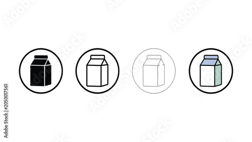 Photography Dairy Free Milk Prohibited Icons, Lactose Free Symbols in Glyph, Outline, and Ha