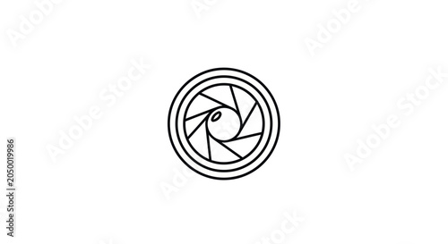 Bild auf Leinwand Camera Lens Aperture Icon