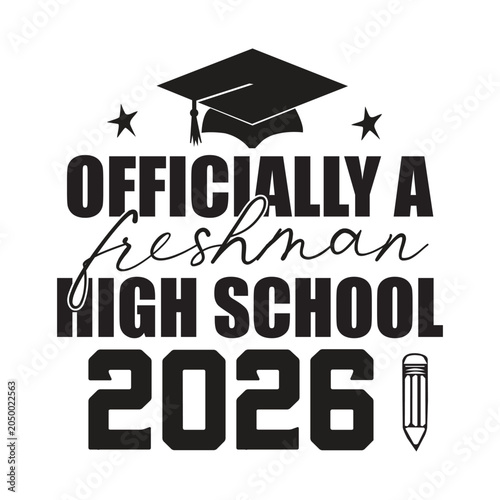 Tableau sur toile officially freshman high school 2026