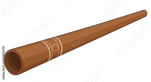 Schilderij op canvas Didgeridoo musical instrument illustration