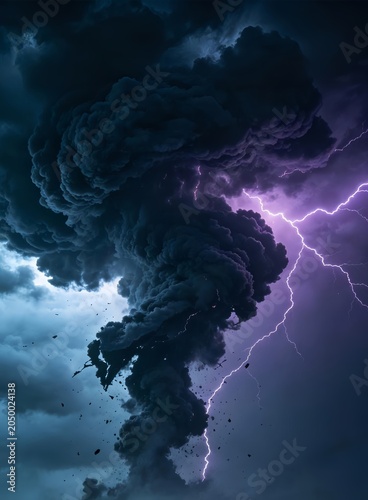 lightning in the sky