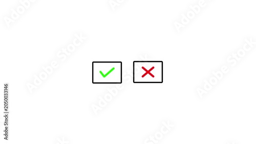 Correct and incorrect symbols checkmark and cross green checkmark red cross