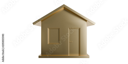 3D Home house object high-resolution High-quality rendering PNG gold

