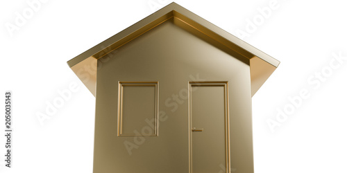 3D Home house object high-resolution High-quality rendering PNG gold
