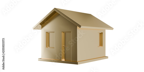 3D Home house object high-resolution High-quality rendering PNG gold
