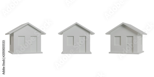3D Home house object high-resolution High-quality rendering PNG white
