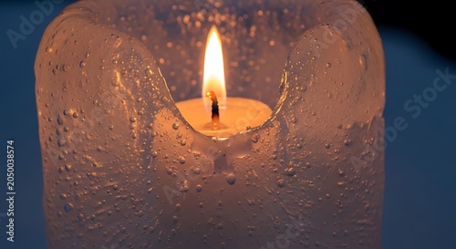 Warmth of a lit candle flame.