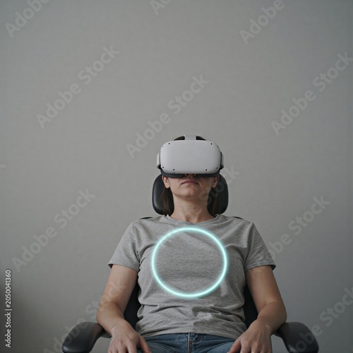 patient using virtual reality headset for emotional regulation therapy