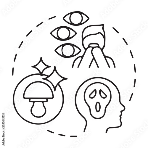 Valokuva Hallucinations and Fear Icon