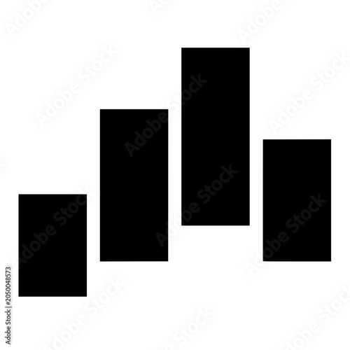 Elegant modern company branding token icon displaying a clean bold geometric column configuration template