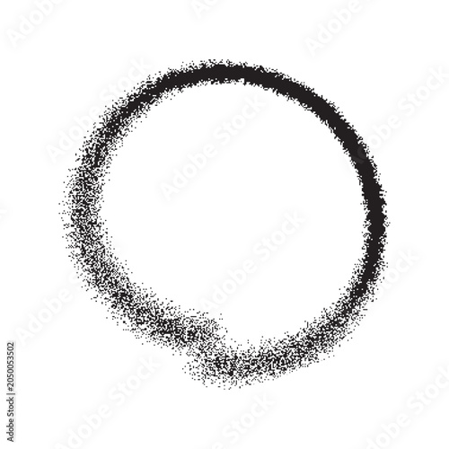 Black vector curl icon. Hand drawn graffiti style lock symbol with spray paint effect and aerosol painting texture — swirl sign