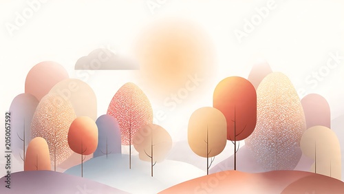 Minimal Nature Vector Wallpaper Inspired by Samsung Design
